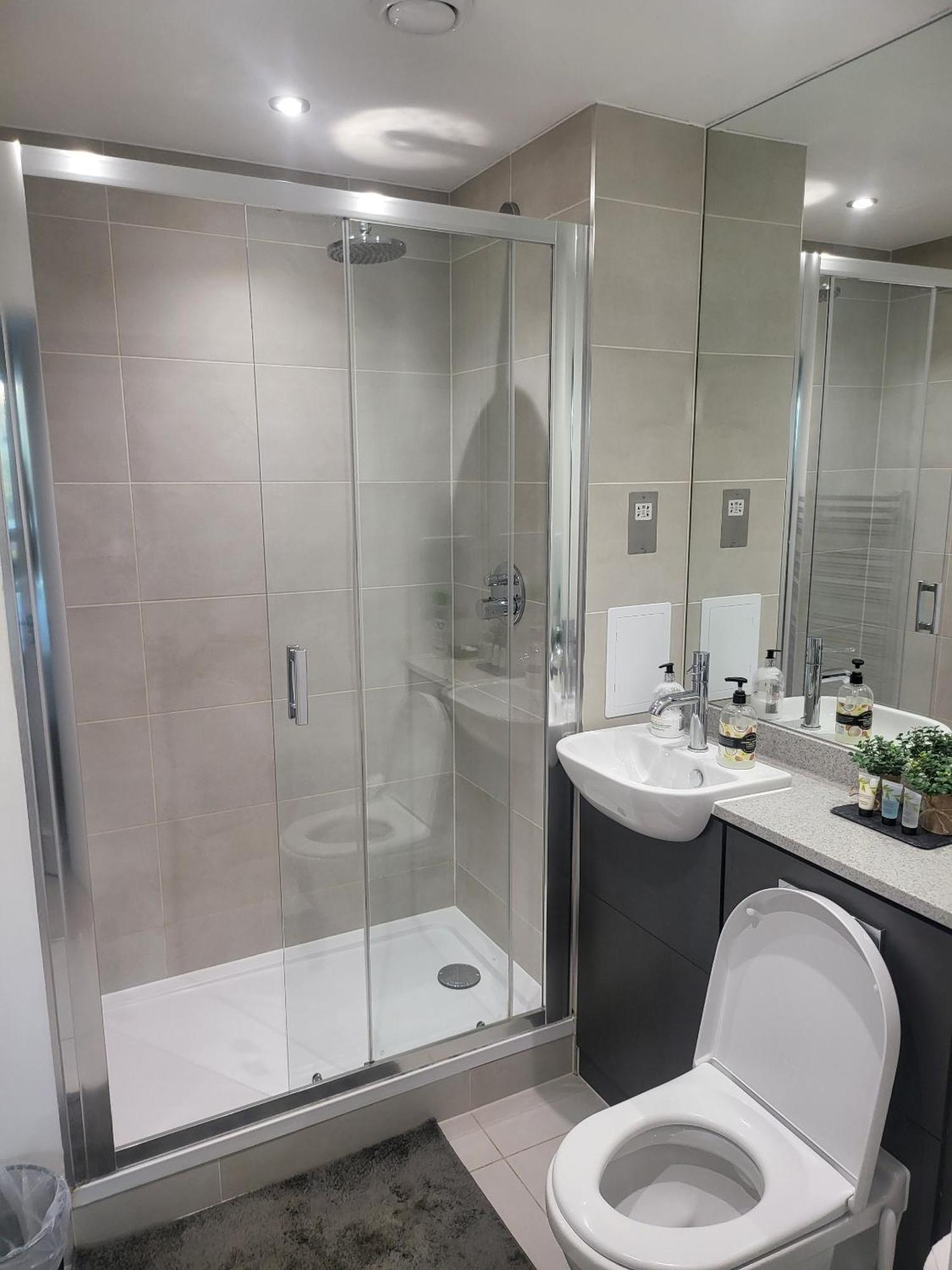 Kayz Lodge- Luxury Ensuite-Private & Shared Accommodation In A New House At The Olympic Village Overlooking Stratford Westfield And Tube Station لندن الغرفة الصورة